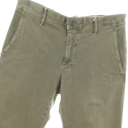 【中古】インコテックス スラックス INCOTEX SLACKS ストレッチ コットン カジュアルスラックスパンツ オリーブ【サイズ29】【 状態ランクC 】【 メンズ 】