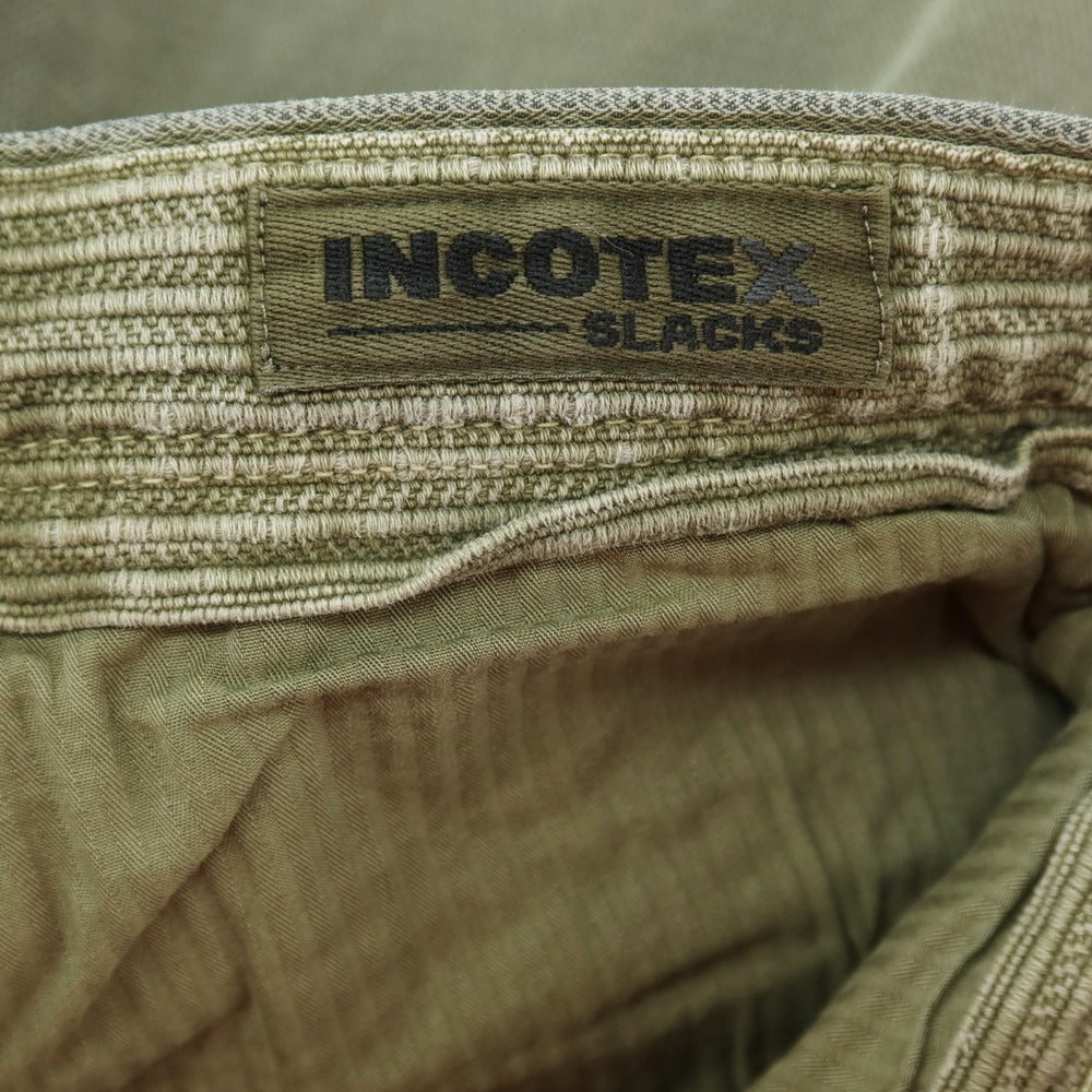 【中古】インコテックス スラックス INCOTEX SLACKS ストレッチ コットン カジュアルスラックスパンツ オリーブ【サイズ29】【 状態ランクC 】【 メンズ 】