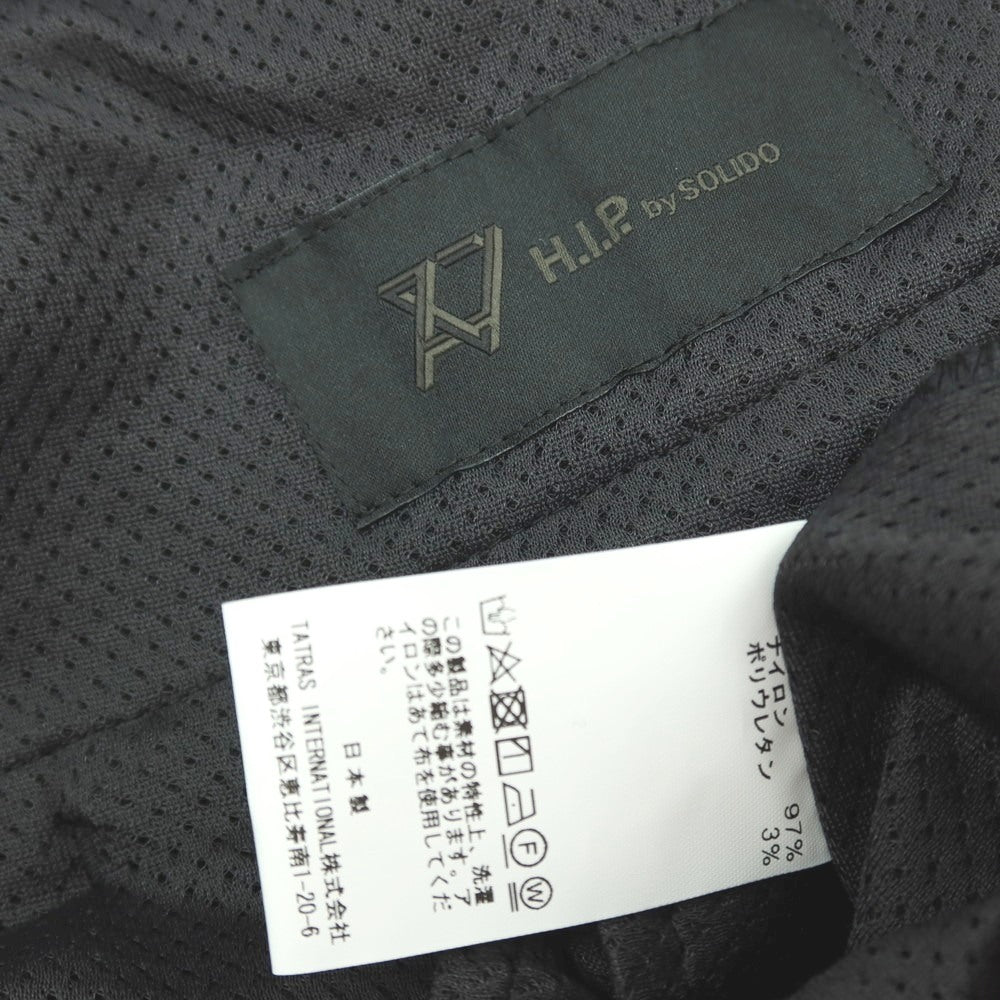【中古】エイチアイピーバイ ソリード H.I.P. by SOLIDO ストレッチ ナイロン イージースラックスパンツ ブラック【サイズ2】【 状態ランクB 】【 メンズ 】