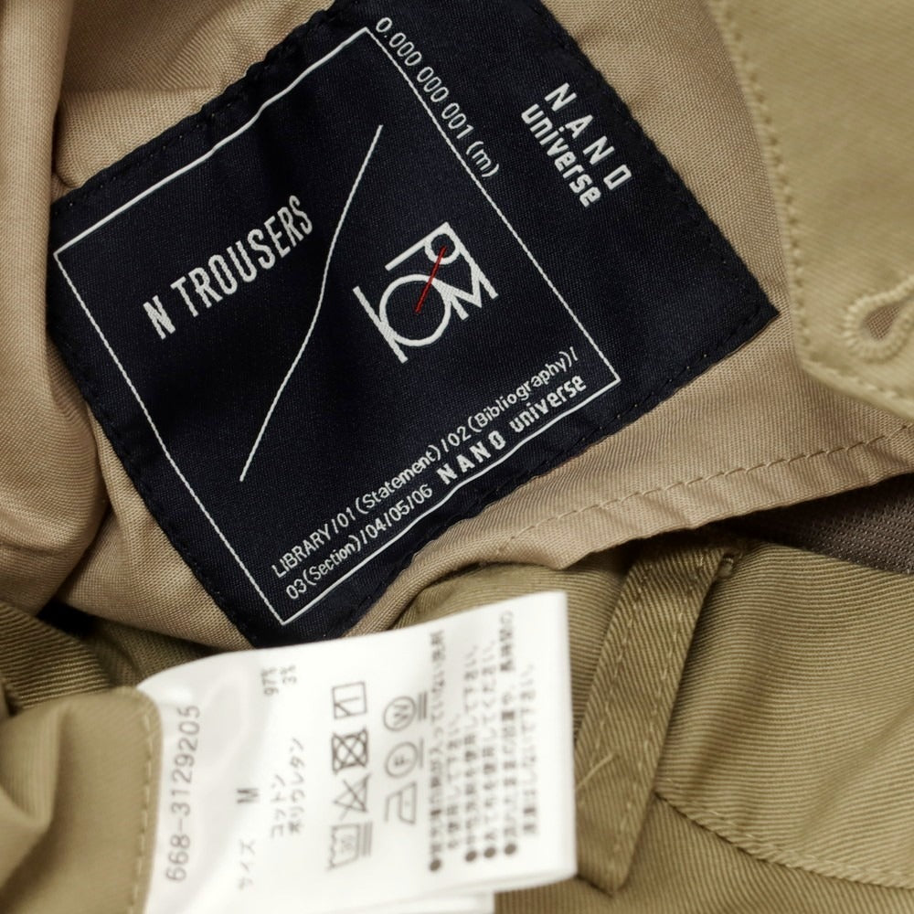 【中古】ナノユニバース nano universe ストレッチ コットン イージースラックスパンツ ベージュ【 M 】【 状態ランクB 】【 メンズ 】