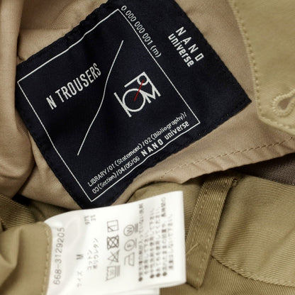 【中古】ナノユニバース nano universe ストレッチ コットン イージースラックスパンツ ベージュ【 M 】【 状態ランクB 】【 メンズ 】