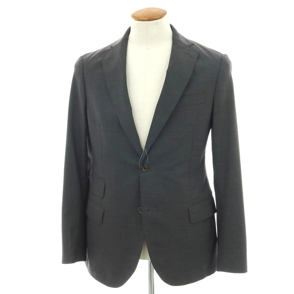 【中古】イレブンティ eleventy ストレッチ ウール 2B テーラードジャケット ダークグレー【 46 】【 状態ランクB 】【 メンズ 】