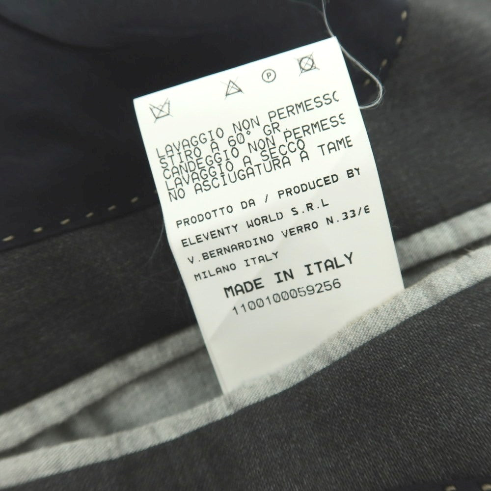 【中古】イレブンティ eleventy ストレッチ ウール 2B テーラードジャケット ダークグレー【 46 】【 状態ランクB 】【 メンズ 】