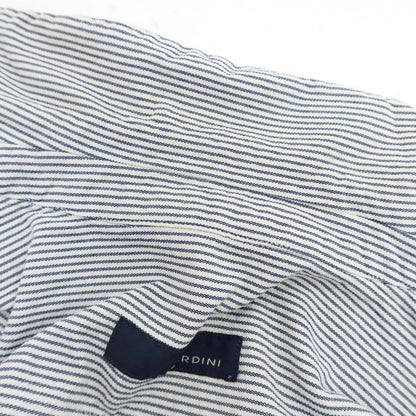 【中古】ラルディーニ LARDINI コットン ストライプ 3B カジュアルジャケット ホワイトxネイビー【 S 】【 状態ランクC 】【 メンズ 】