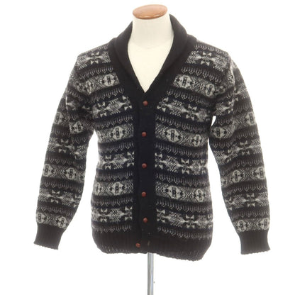 【中古】ジャミーソンズニットウェア Jamieson’s Knitwear シェットランドウール ノルディック柄 カーディガン ブラックxグレー【 M 】【 状態ランクB 】【 メンズ 】