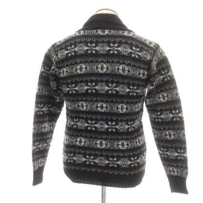 【中古】ジャミーソンズニットウェア Jamieson’s Knitwear シェットランドウール ノルディック柄 カーディガン ブラックxグレー【 M 】【 状態ランクB 】【 メンズ 】