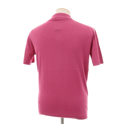 【中古】【未使用】ジョンスメドレー JOHN SMEDLEY ハイゲージ シーアイランドコットン 半袖 ポロニット ピンク【サイズS】【 状態ランクS 】【 メンズ 】