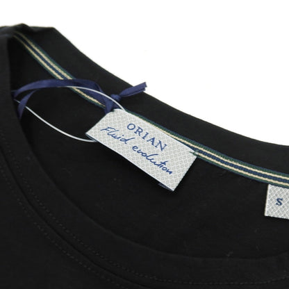 【中古】オリアン ORIAN コットン ジャージー クルーネック 半袖ポケットTシャツ ブラック【サイズS】【 状態ランクC 】【 メンズ 】