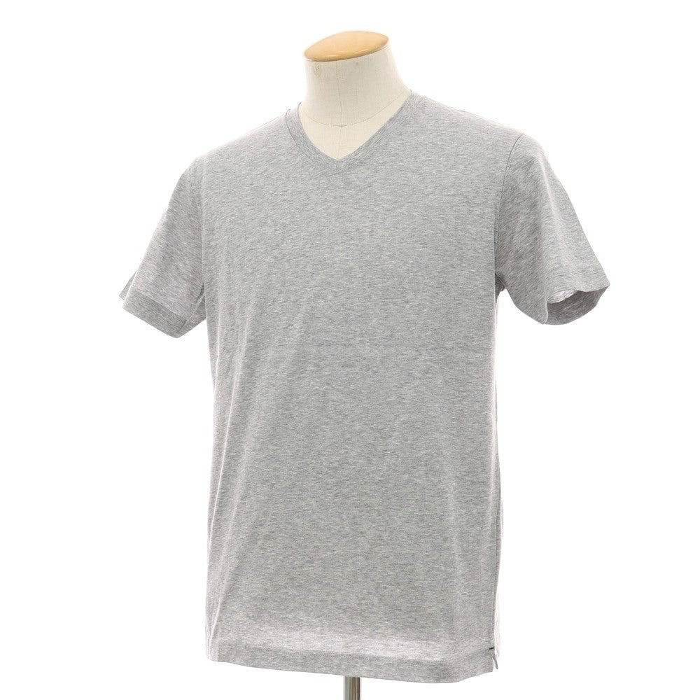 【中古】オリアン ORIAN コットン ジャージー Vネック 半袖Ｔシャツ ライトグレー【サイズS】【 状態ランクA 】【 メンズ 】