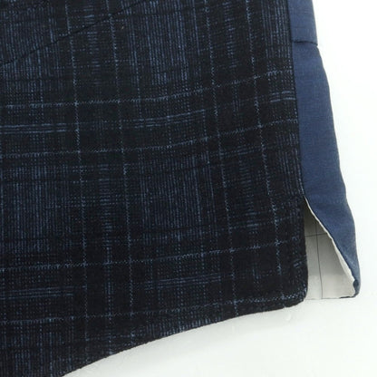 【中古】ボリオリ BOGLIOLI ウールコットン チェック ドレス系ジレ ダークネイビー【 46 】【 状態ランクB 】【 メンズ 】