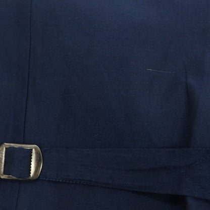 【中古】ボリオリ BOGLIOLI ウールコットン チェック ドレス系ジレ ダークネイビー【 46 】【 状態ランクB 】【 メンズ 】