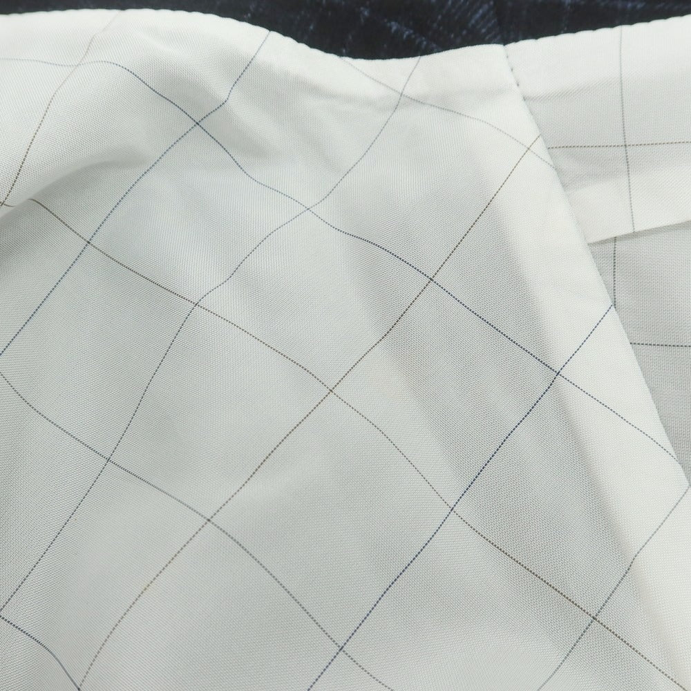 【中古】ボリオリ BOGLIOLI ウールコットン チェック ドレス系ジレ ダークネイビー【 46 】【 状態ランクB 】【 メンズ 】