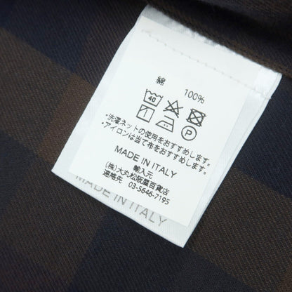 【中古】ギローバー GUY ROVER コットン チェック カッタウェイ カジュアルシャツ ブラウンxネイビー【 S 】【 状態ランクA 】【 メンズ 】