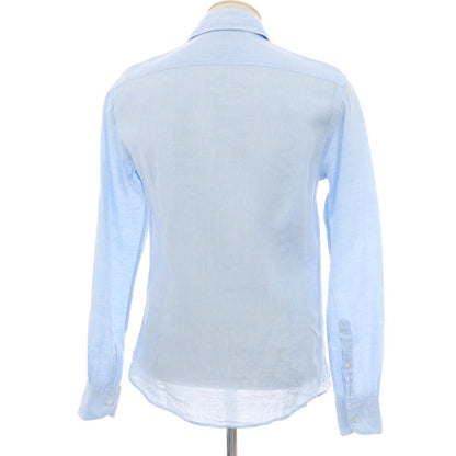 【中古】オリアン ORIAN リネン ホリゾンタルカラー カジュアルシャツ ライトブルー【サイズS】【 状態ランクC 】【 メンズ 】
