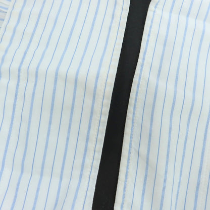 【中古】バルバ ダンディライフ BARBA DANDY LIFE コットン ストライプ ホリゾンタルカラー ドレスシャツ ホワイトxライトブルー【 38 】【 状態ランクC 】【 メンズ 】