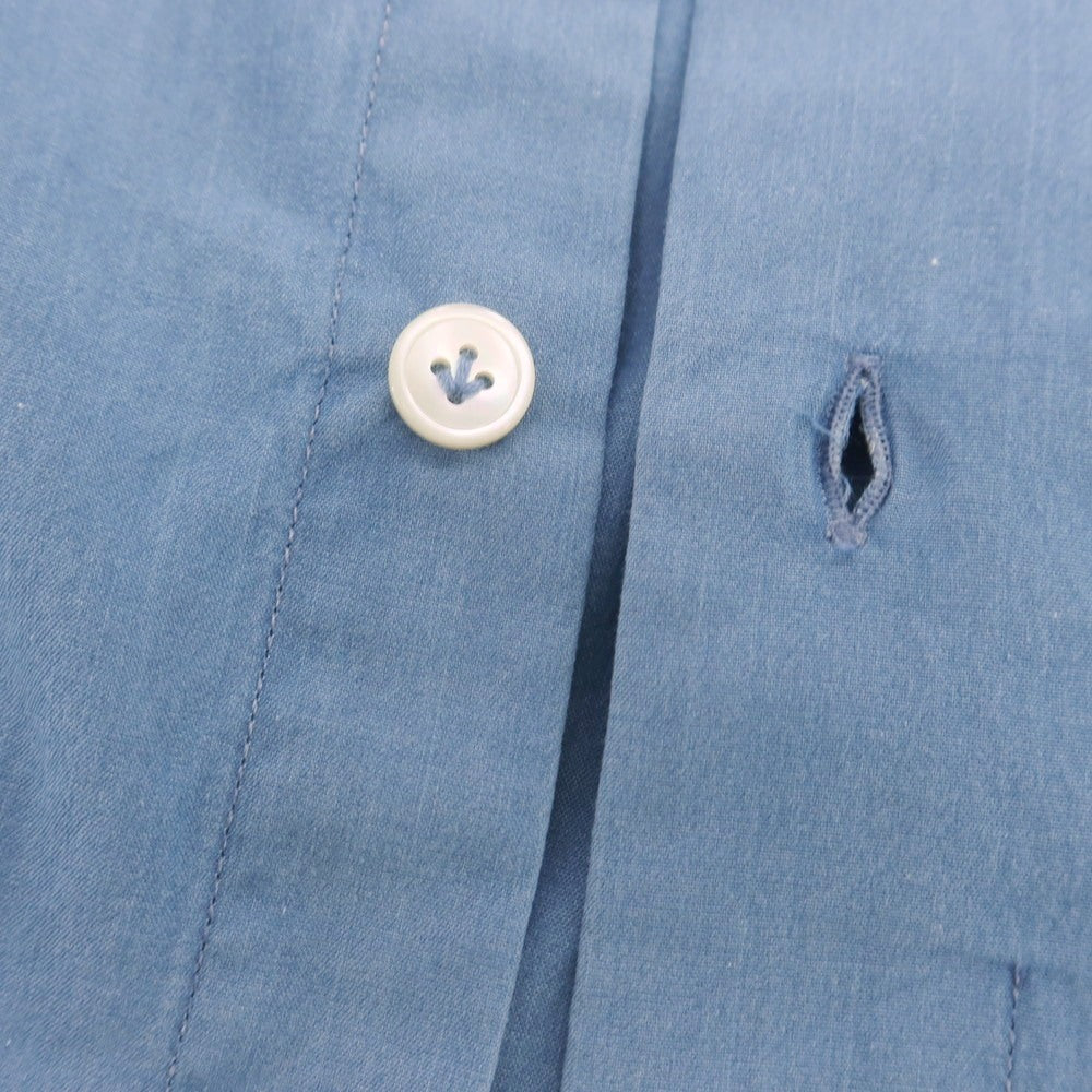 【中古】イレブンティ eleventy コットン ワイドカラー カジュアルシャツ スモークブルー【 39 】【 状態ランクA 】【 メンズ 】