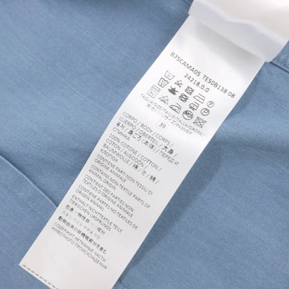 【中古】イレブンティ eleventy コットン ワイドカラー カジュアルシャツ スモークブルー【 39 】【 状態ランクA 】【 メンズ 】