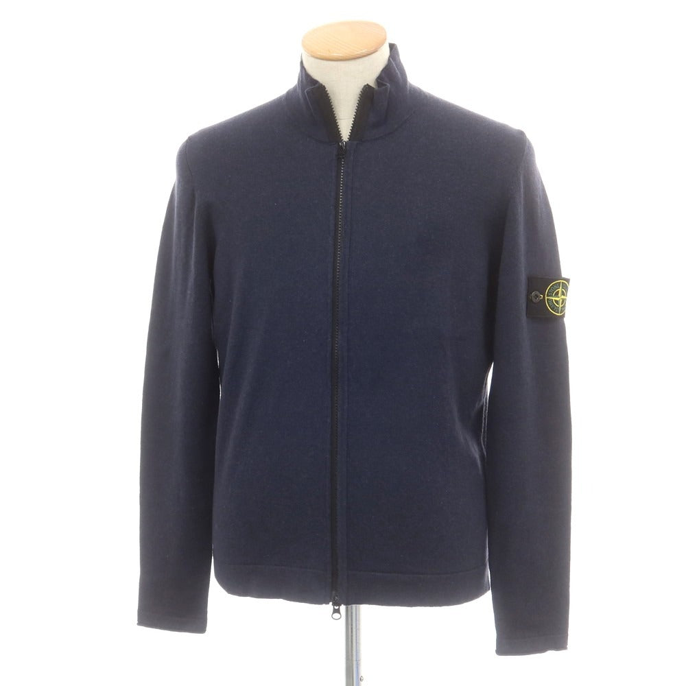 【中古】ストーンアイランド STONE ISLAND コットン ジップアップ カーディガン ネイビー【 S 】【 状態ランクB 】【 メンズ 】