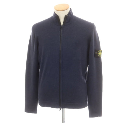 【中古】ストーンアイランド STONE ISLAND コットン ジップアップ カーディガン ネイビー【 S 】【 状態ランクB 】【 メンズ 】