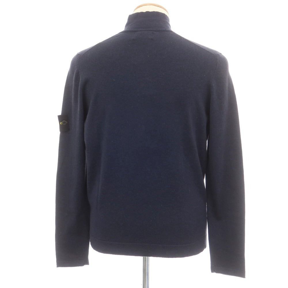 【中古】ストーンアイランド STONE ISLAND コットン ジップアップ カーディガン ネイビー【 S 】【 状態ランクB 】【 メンズ 】