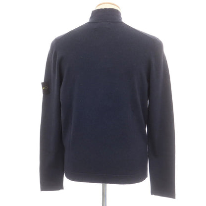 【中古】ストーンアイランド STONE ISLAND コットン ジップアップ カーディガン ネイビー【 S 】【 状態ランクB 】【 メンズ 】