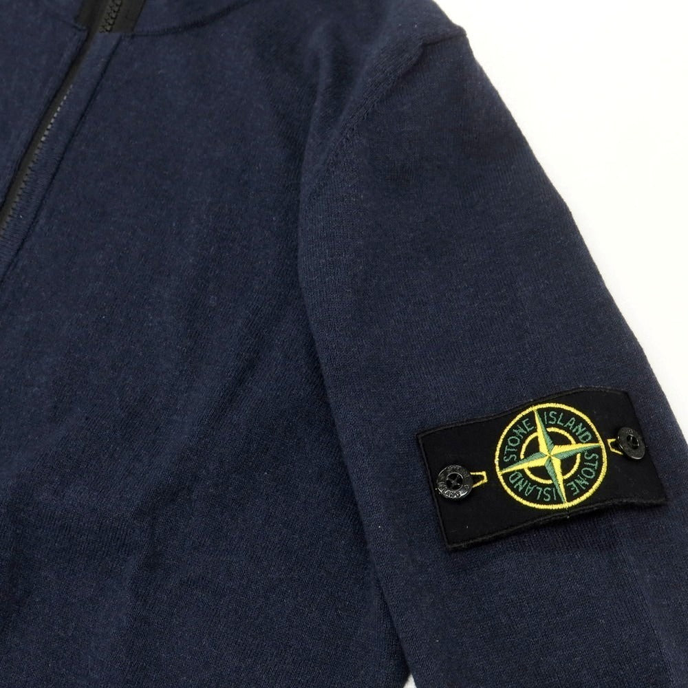 【中古】ストーンアイランド STONE ISLAND コットン ジップアップ カーディガン ネイビー【 S 】【 状態ランクB 】【 メンズ 】