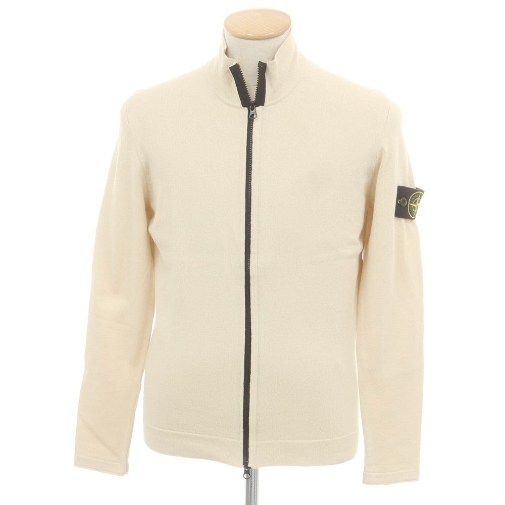 【中古】ストーンアイランド STONE ISLAND コットン ジップアップ カーディガン ベージュ【 S 】【 状態ランクB 】【 メンズ 】