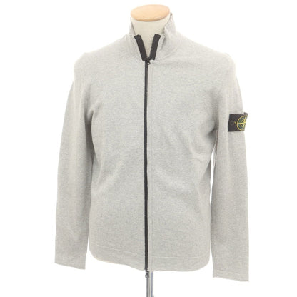 【中古】ストーンアイランド STONE ISLAND コットン ジップアップ カーディガン ライトグレー【 S 】【 状態ランクB 】【 メンズ 】