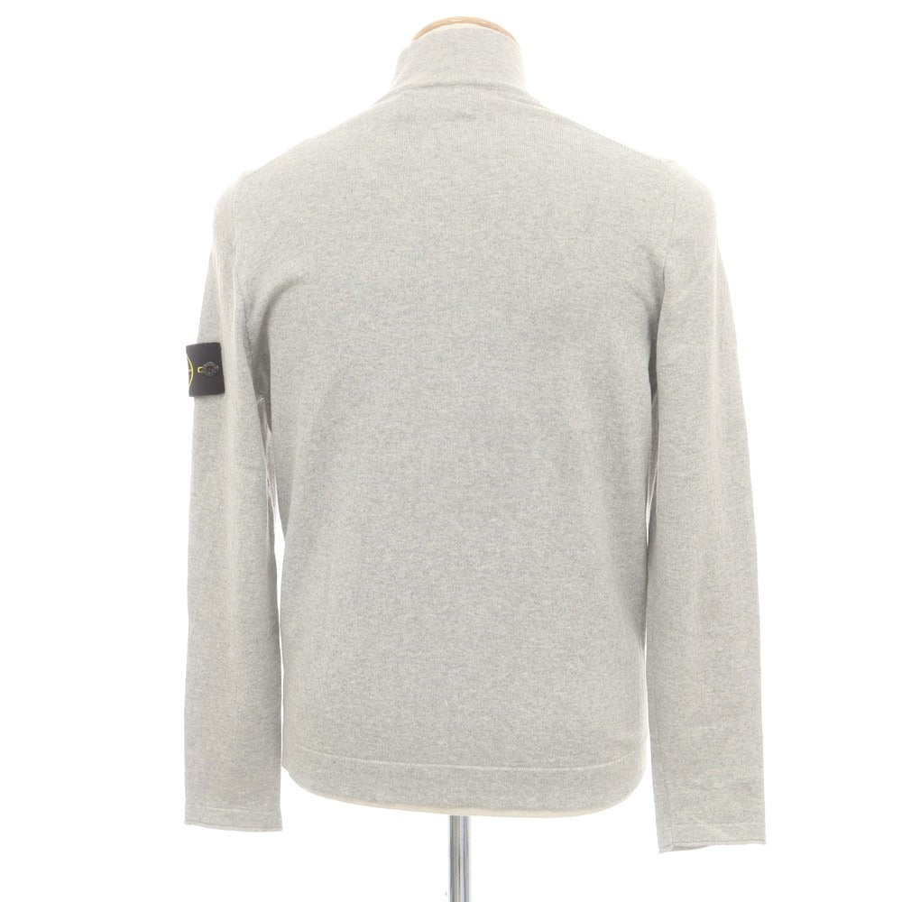 【中古】ストーンアイランド STONE ISLAND コットン ジップアップ カーディガン ライトグレー【 S 】【 状態ランクB 】【 メンズ 】