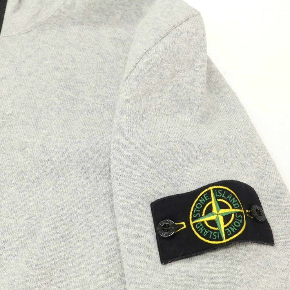 【中古】ストーンアイランド STONE ISLAND コットン ジップアップ カーディガン ライトグレー【 S 】【 状態ランクB 】【 メンズ 】
