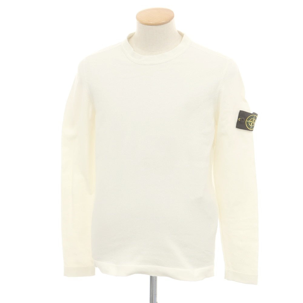【中古】ストーンアイランド STONE ISLAND コットン クルーネック 長袖Ｔシャツ ホワイト【 S 】【 状態ランクB 】【 メンズ 】