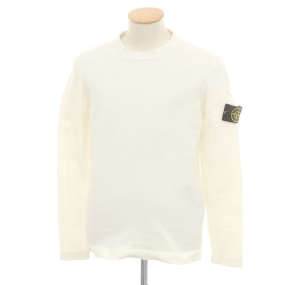 【中古】ストーンアイランド STONE ISLAND コットン クルーネック 長袖Ｔシャツ ホワイト【 S 】【 状態ランクB 】【 メンズ 】