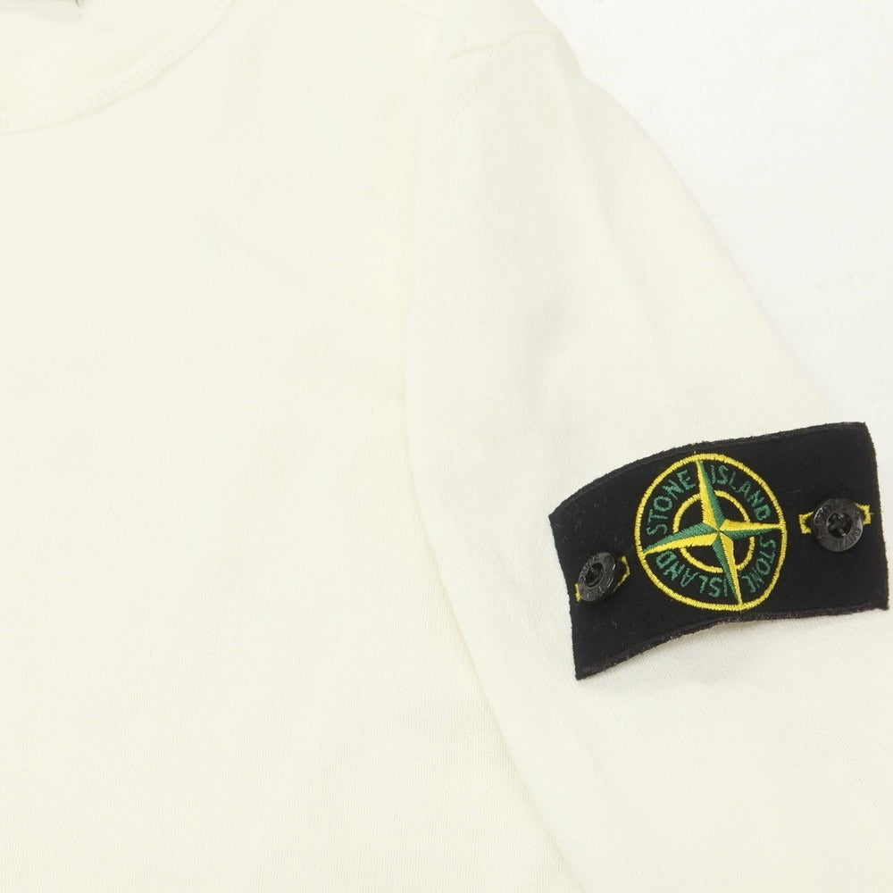 【中古】ストーンアイランド STONE ISLAND コットン クルーネック 長袖Ｔシャツ ホワイト【 S 】【 状態ランクB 】【 メンズ 】