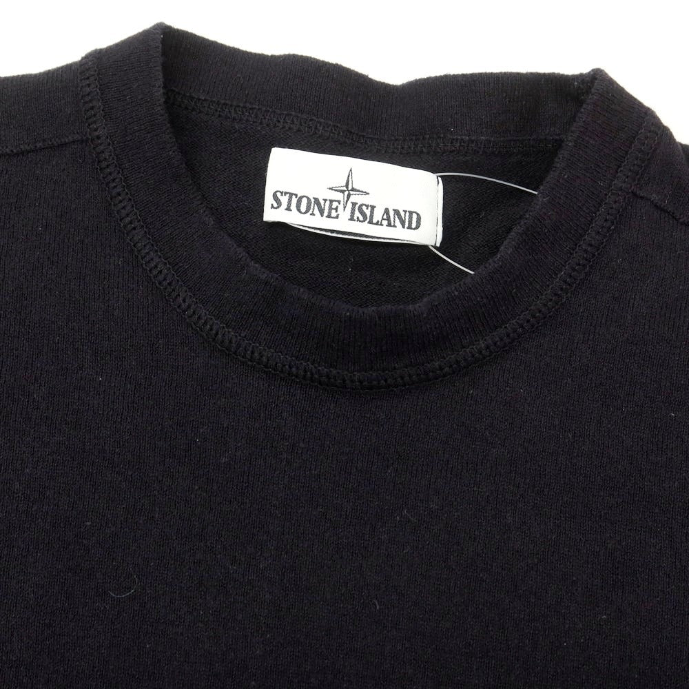 【中古】ストーンアイランド STONE ISLAND コットン クルーネック 長袖Ｔシャツ ブラック【 S 】【 状態ランクB 】【 メンズ 】
