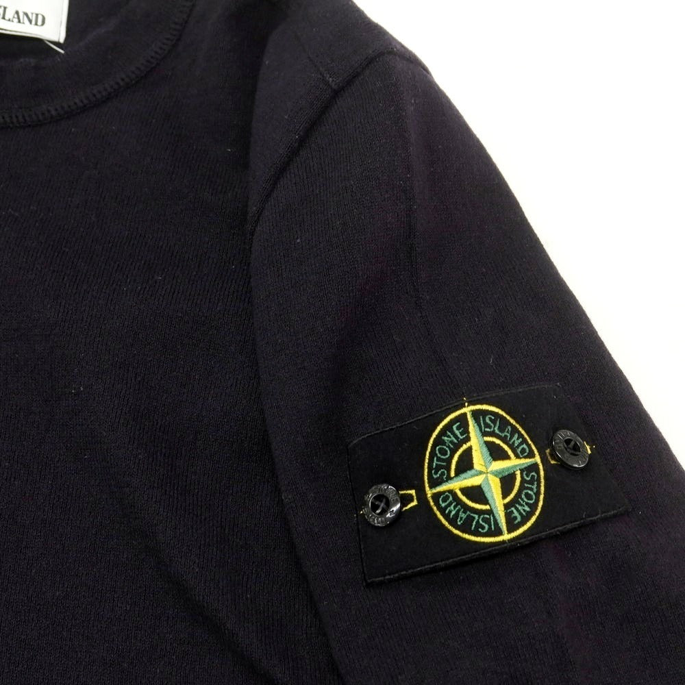【中古】ストーンアイランド STONE ISLAND コットン クルーネック 長袖Ｔシャツ ブラック【 S 】【 状態ランクB 】【 メンズ 】