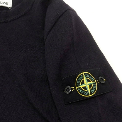 【中古】ストーンアイランド STONE ISLAND コットン クルーネック 長袖Ｔシャツ ブラック【 S 】【 状態ランクB 】【 メンズ 】