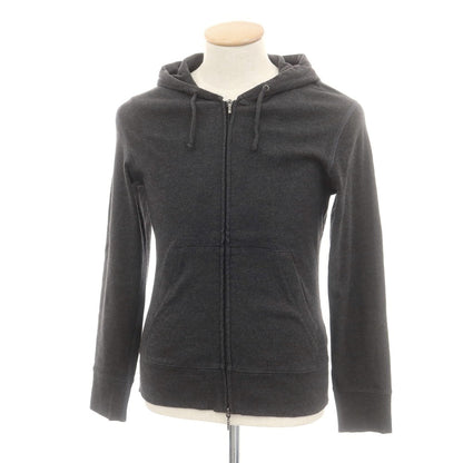 【中古】スリードッツ three dots コットン ジャージー ダブルジップ パーカー チャコール【 S 】【 状態ランクB 】【 メンズ 】