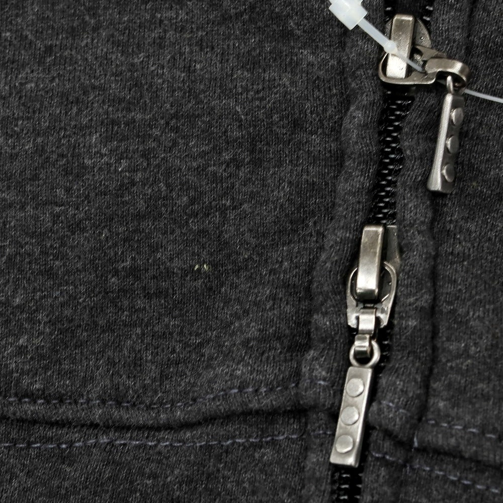 【中古】スリードッツ three dots コットン ジャージー ダブルジップ パーカー チャコール【 S 】【 状態ランクB 】【 メンズ 】