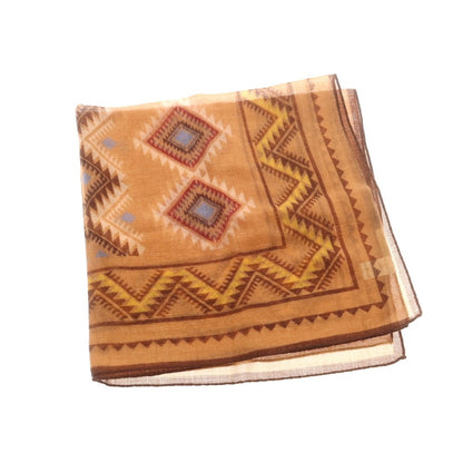 【中古】パオロ アルビザッティ PAOLO ALBIZZATI ウール スカーフ ブラウン系【 状態ランクA 】【 メンズ 】