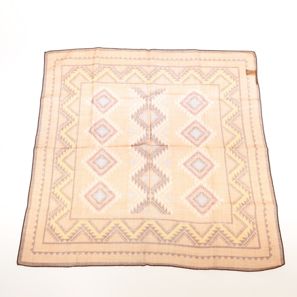 【中古】パオロ アルビザッティ PAOLO ALBIZZATI ウール スカーフ ブラウン系【 状態ランクA 】【 メンズ 】