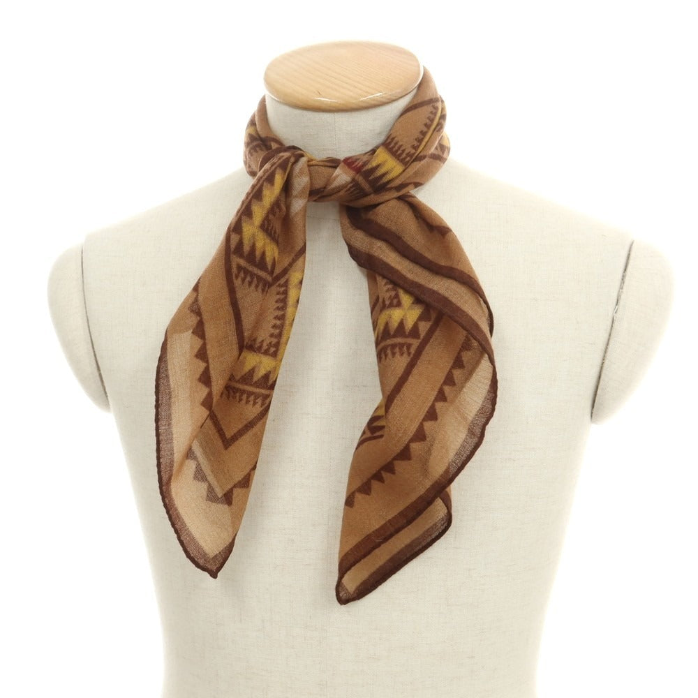 【中古】パオロ アルビザッティ PAOLO ALBIZZATI ウール スカーフ ブラウン系【 状態ランクA 】【 メンズ 】