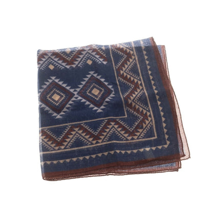 【中古】パオロ アルビザッティ PAOLO ALBIZZATI ウール スカーフ ネイビー系【 状態ランクA 】【 メンズ 】