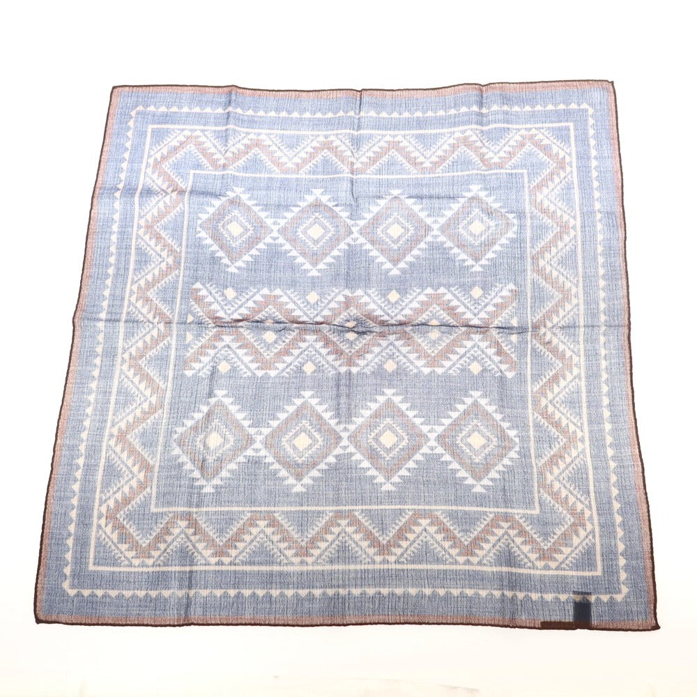 【中古】パオロ アルビザッティ PAOLO ALBIZZATI ウール スカーフ ネイビー系【 状態ランクA 】【 メンズ 】