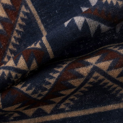 【中古】パオロ アルビザッティ PAOLO ALBIZZATI ウール スカーフ ネイビー系【 状態ランクA 】【 メンズ 】