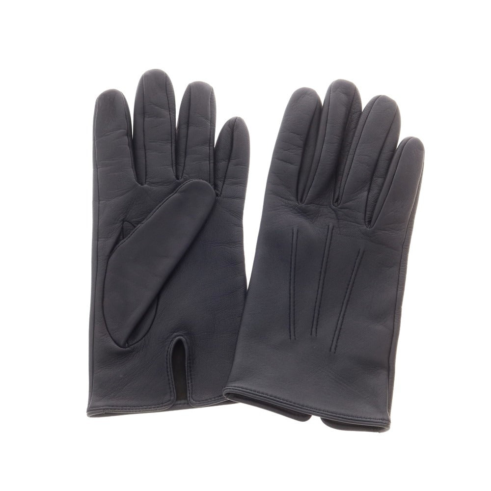 【中古】デンツ DENTS レザー 手袋 グローブ ネイビー【 7 1/2 】【 状態ランクB 】【 メンズ 】