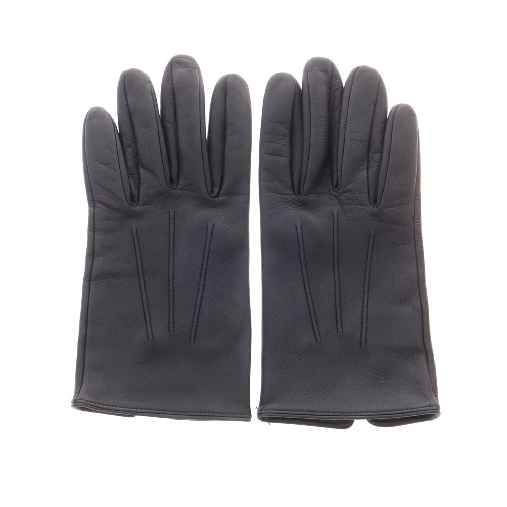 【中古】デンツ DENTS レザー 手袋 グローブ ネイビー【 7 1/2 】【 状態ランクB 】【 メンズ 】