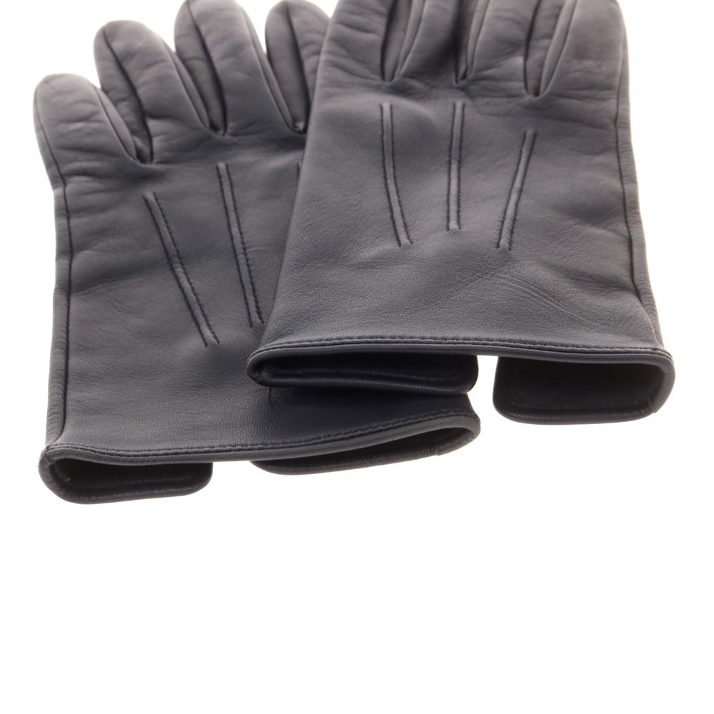 【中古】デンツ DENTS レザー 手袋 グローブ ネイビー【 7 1/2 】【 状態ランクB 】【 メンズ 】