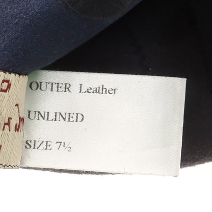 【中古】デンツ DENTS レザー 手袋 グローブ ネイビー【 7 1/2 】【 状態ランクB 】【 メンズ 】