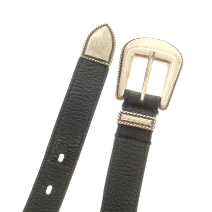 【中古】アドリアーノ メネゲッティ ADRIANO MENEGHETTI レザー ベルト ブラック【 80 】【 状態ランクB 】【 メンズ 】