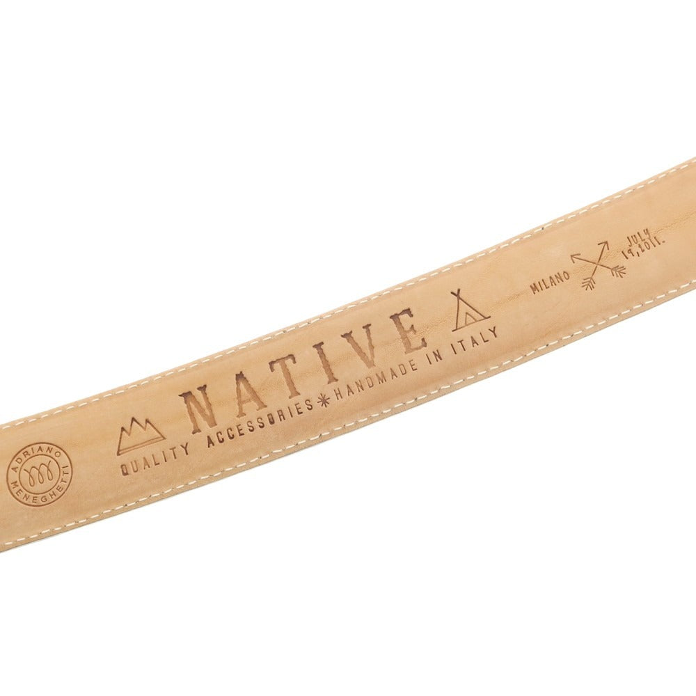 【中古】アドリアーノ メネゲッティ ADRIANO MENEGHETTI レザー ベルト ブラック【 80 】【 状態ランクB 】【 メンズ 】